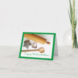 Jul med vintage bakkök verktyg kort