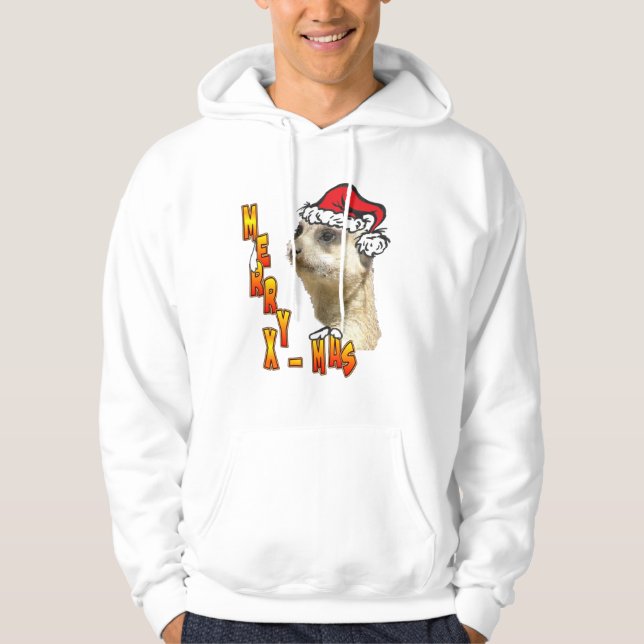 jul Meerkat Santa Hoodie (Framsida)