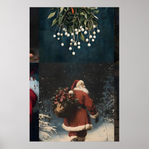 Jul Mega-paket 100 Utskrifter, Vintage Vinter Poster