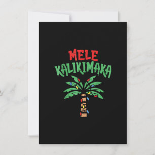 Jul Mele Kalikimaka Handflatan Träd Hawaiian Light Inbjudningar