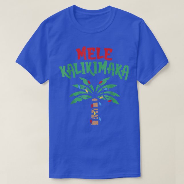 Jul Mele Kalikimaka Handflatan Träd Hawaiian Light T Shirt (Design framsida)