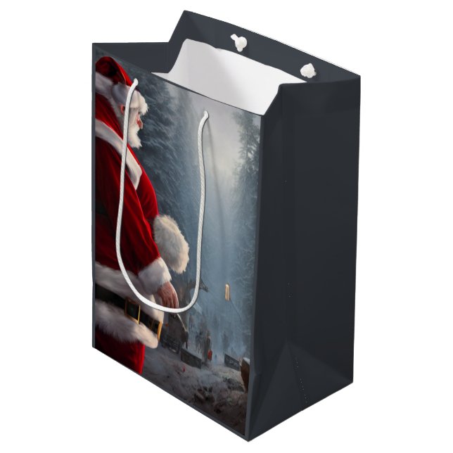 Jul Mellanstor Presentpåse (Framsidan Vinklad)