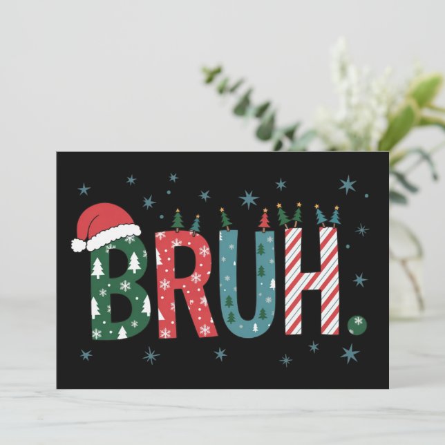 Jul Meme Rolig Julhatt Sarcastic Julkort (Stående Fram)