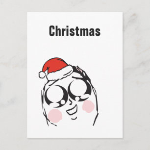 Jul Memes Anime Le Me Anpassningsbar text REDIGERB Helg Vykort