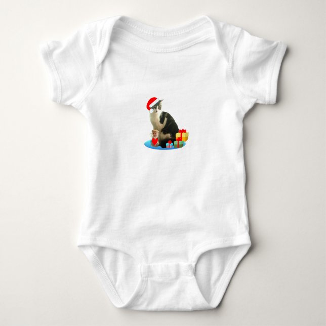 Jul Merlin katt T Shirt (Framsida)