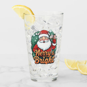 Jul - "Merry & Bright Santa" Glaskopp