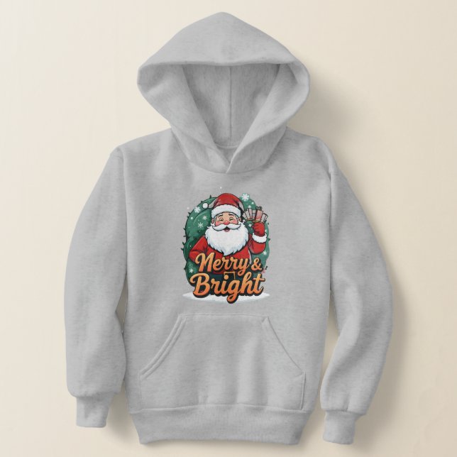 Jul - "Merry & Bright Santa" T Shirt (Laydown)