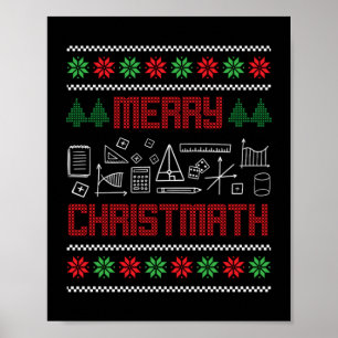 Jul Merry Christmath Nerd Geeks Teacher Gift Poster