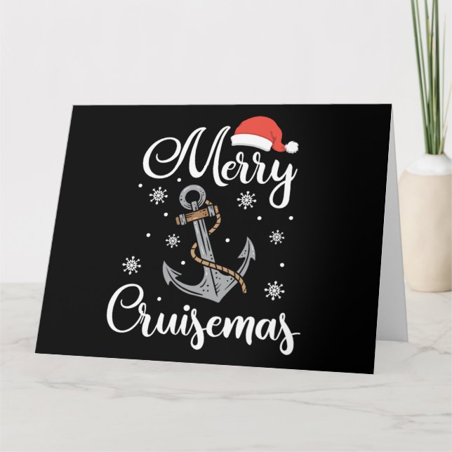 Jul Merry Cruisemas Holiday Kryssning Present Kort (Framsida)