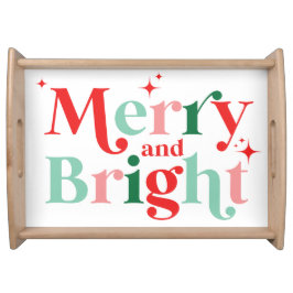 jul merry och bright rosa red frukostbricka