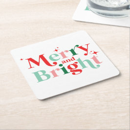 jul merry och bright rosa red underlägg papper kvadrat