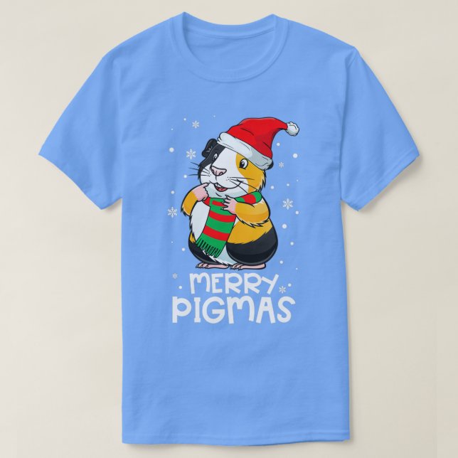 Jul Merry Pigmas Funny Julafton Pajama-gåvor till T Shirt (Design framsida)