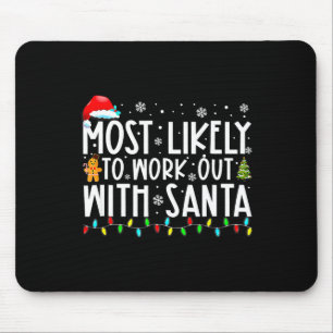Jul mest sannolikt att träna med Santa familj jul Musmatta