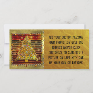 Jul Metall Träd Julkort