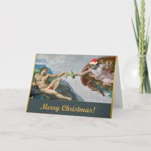 Jul Michelangelo Funny Greeting-kort Helgkort