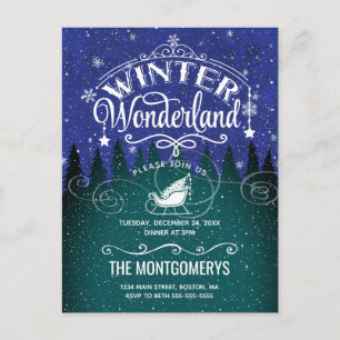 Jul Middag Winter Wonderland Script Inbjudan