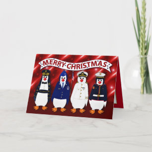 Jul: Militära Penguins 4 Grenar Uniformer C Kort