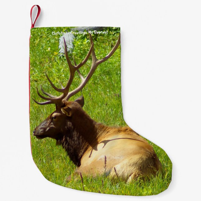 Jul - min gamla fästning liten julstrumpa (Framsidan)