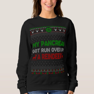 Jul min pankreas Har Springa över av Reindeer Ugl T Shirt