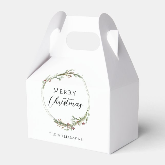 Jul Minimalistisk Krans Presentaskar (Framsidan Sidan)