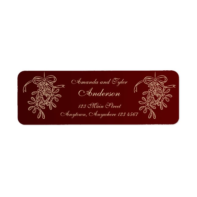 Jul Mistel Red Returadress Etikett (Framsidan)