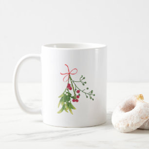 Jul Mistletoe Holly Berries Kaffemugg