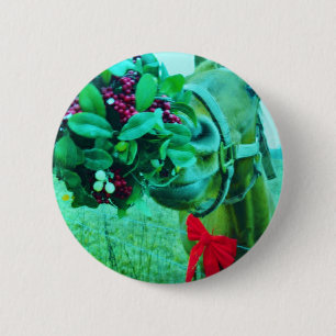 Jul Mistletoe Teal Horse Knapp