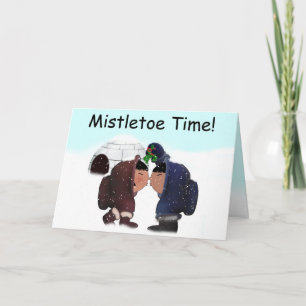Jul Mistletoe Time Helgkort