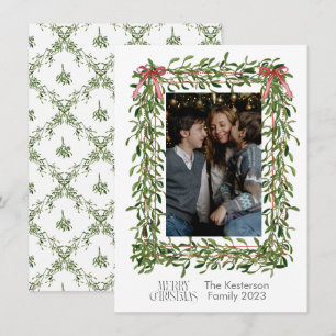 Jul Mistletoe Trellis Photo Julkort