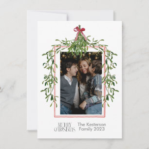 Jul Mistletoe Trellis Photo Julkort
