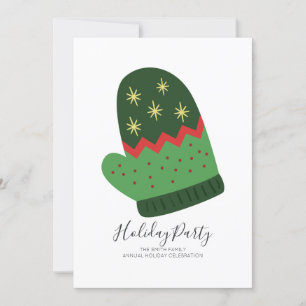 Jul Mitten Julfest-inbjudan Julkort