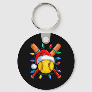 Jul Mjuk Xmas Tomte Sport Hatt Män Kvinnor Nyckelring