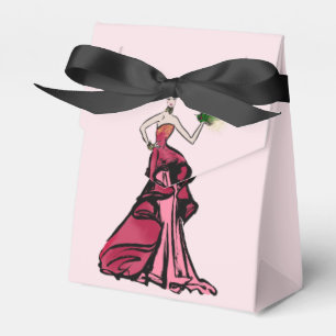 Jul Mode illustration med träd Presentaskar