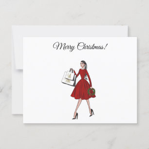 Jul Mode Illustration Vykort