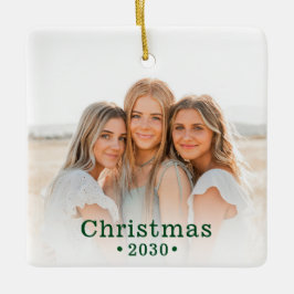 Jul Modern Familj Foto Keramik Ornament