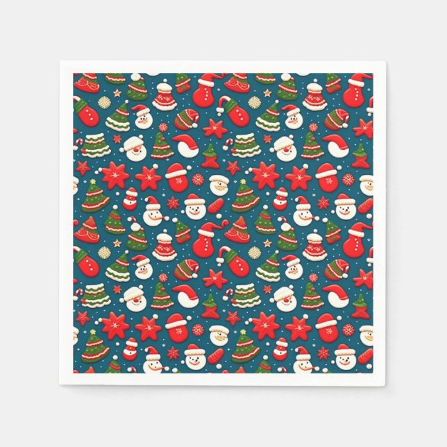 Jul Mönster 4 - Pappersservett (Framsidan)