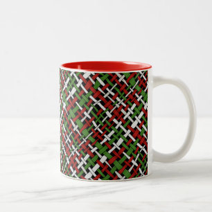 Jul Mönster Graphical Woven Burlap Två-Tonad Mugg