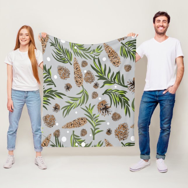 Jul Mönster, Gräs Snö 10 Fleecefilt (På plats)