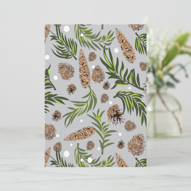 Jul Mönster, Gräs Snö 10 Tack Kort (Stående Fram)