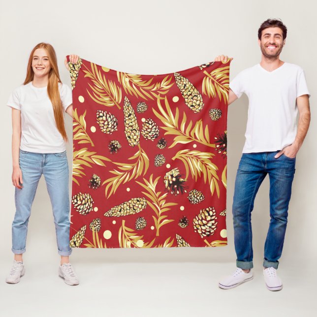 Jul Mönster, Gräs Snö 3 Fleecefilt (På plats)