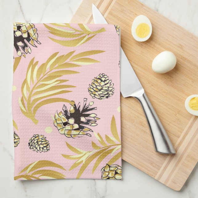 Jul Mönster, Gräs Snö 4 Kökshandduk (Vikt i Fjärdedel)