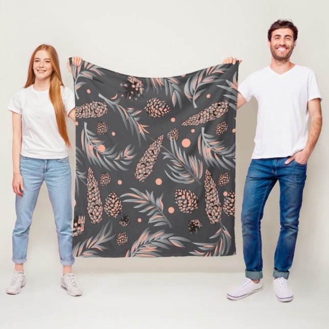 Jul Mönster, Gräs Snö Fleecefilt (På plats)