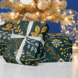 Jul Mönster guld och vit Presentpapper<br><div class="desc">Guld och vit julklapp,  sömlös mönster.</div>