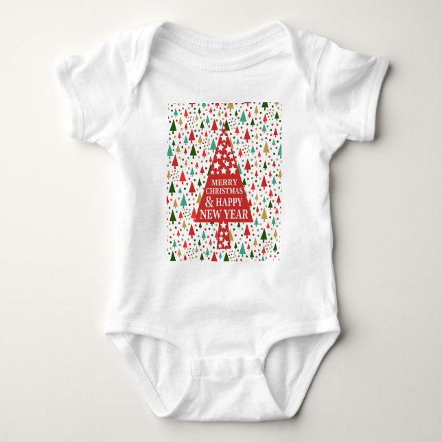 Jul Mönster - julgran T Shirt (Framsida)
