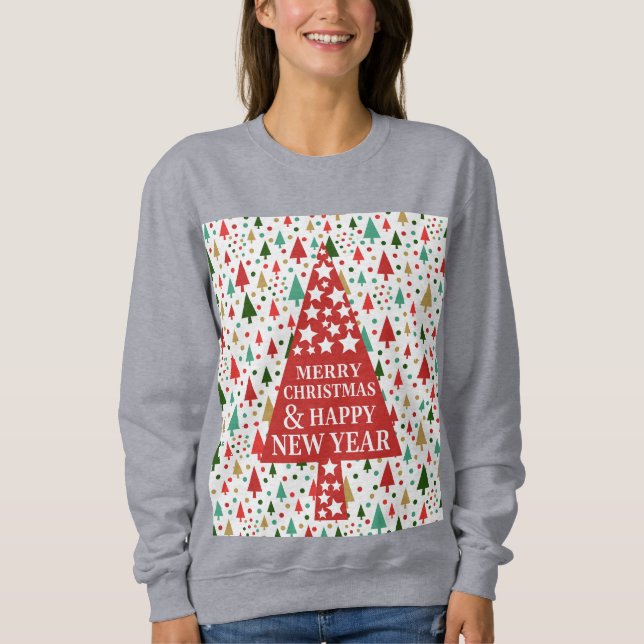 Jul Mönster - julgran T Shirt (Framsida)