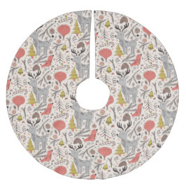 Jul mönster julgransmatta borstad polyester