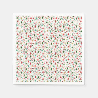 Jul-Mönster - landskapet i färglöst träd Pappersservett