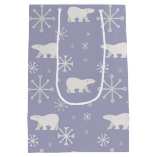 Jul mönster med polar björn och snöflingor