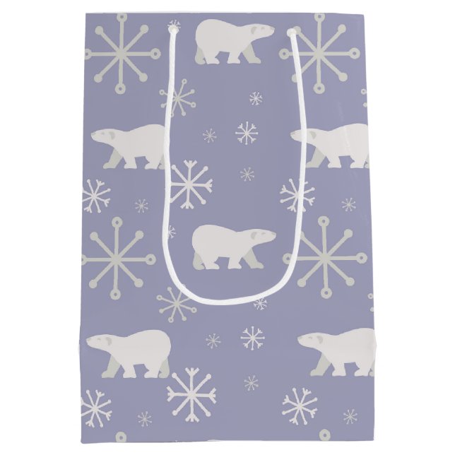 Jul mönster med polar björn och snöflingor (Baksidan)