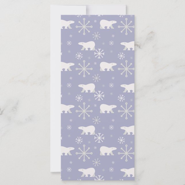 Jul mönster med polar björn och snöflingor (Framsida)